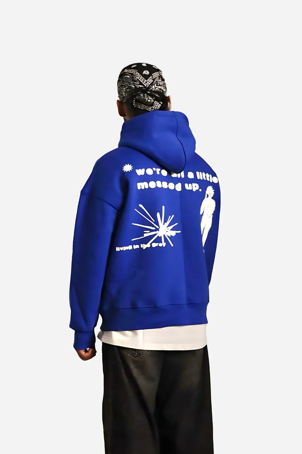 MESSED UP HOODIE BLUE