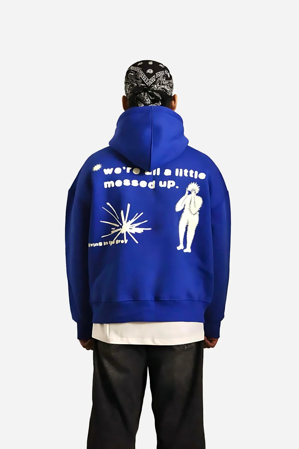 MESSED UP HOODIE BLUE