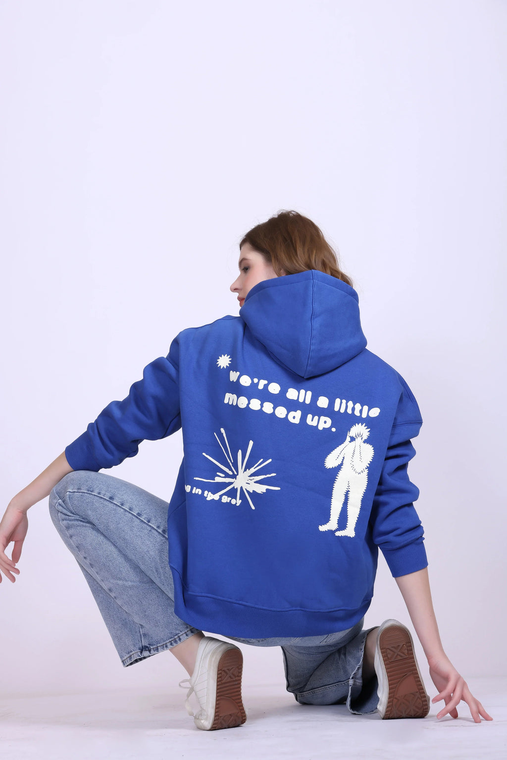 MESSED UP HOODIE BLUE
